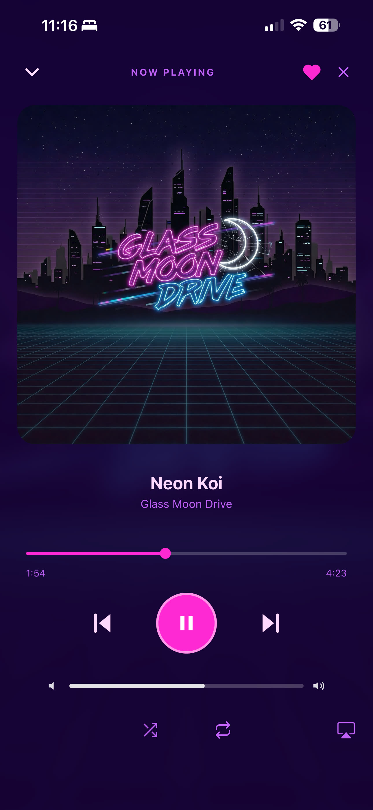 Music player with album art